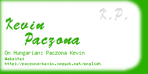 kevin paczona business card